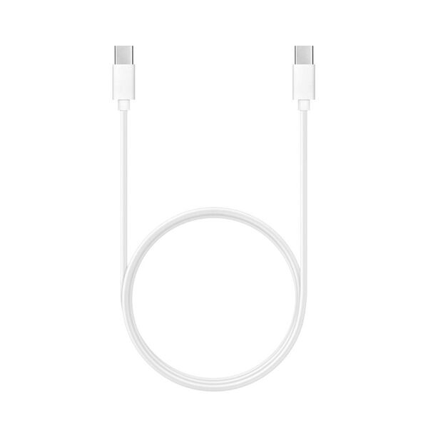 usb C - usb C adatkábel, 1M, fehér, hosszú csatl.