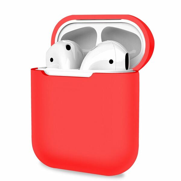 For AirPods 1 / 2 szilikon tok - piros