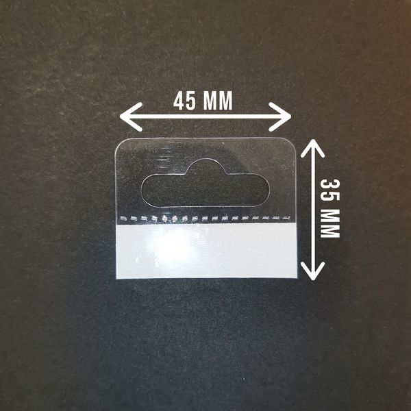 Műanyag öntapadós akasztó (45x35 mm) - 50db