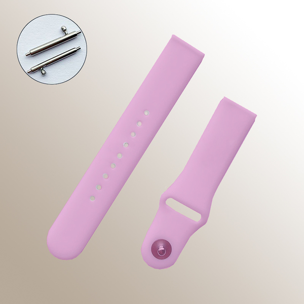 Szilikon óraszíj 22 mm, rózsaszín, no8