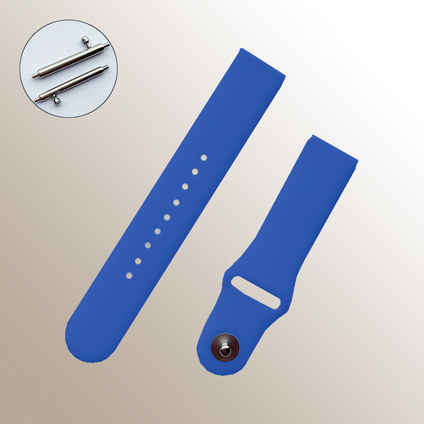 Szilikon óraszíj 20 mm, királykék, no13
