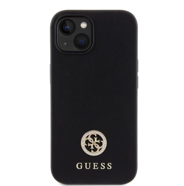 iPhone 15 Guess - 723 - STRASS METAL LOGO - fekete
