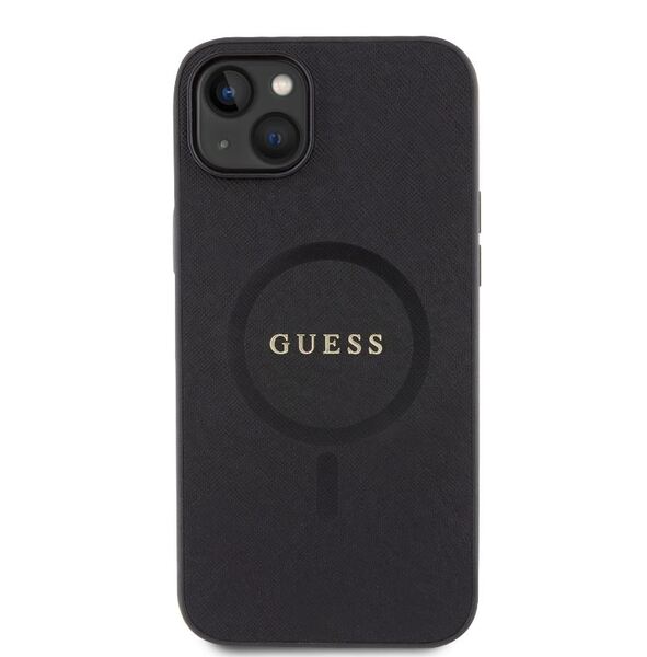 iPhone 15 Guess - 766 - SAFFIANO MAGSAFE - fekete