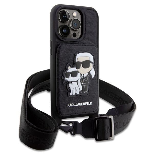 iPhone 14 Pro Karl & Choupette - SAFFIANO CROSSBODY - 284