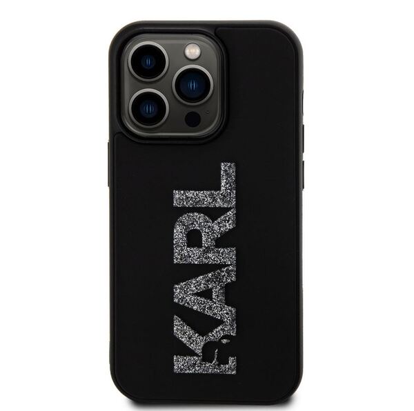 iPhone 15 Pro Karl Lagerfeld - 3D RUBBER GLITTER LOGO- 618