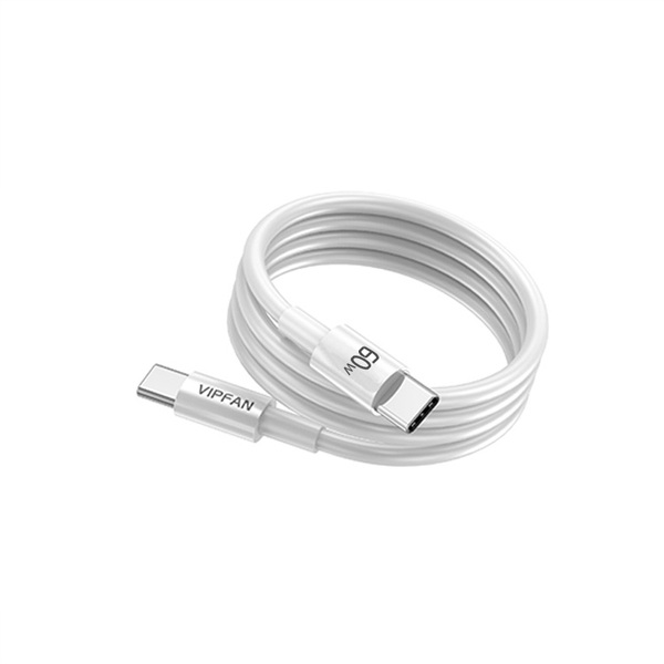 VFAN X23 60W usb C - C adatkábel, 1M, fehér