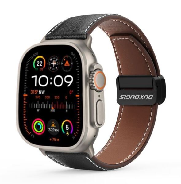 Dux YA Series Uni óraszíj, 22mm széles, fekete