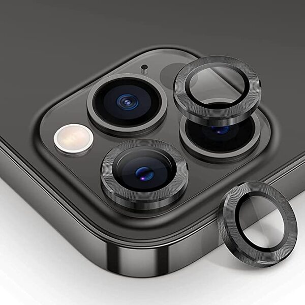 Samsung Z Flip5 metal kamera lencse üvegfólia - fekete