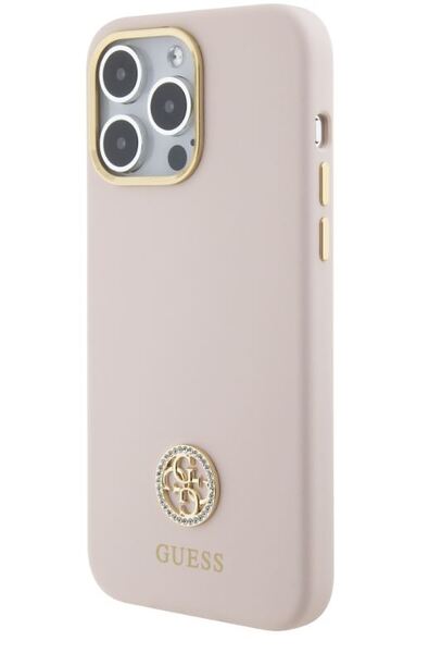 iPhone 15 Pro Max Guess - 935 - STRASS METAL LOGO - pink