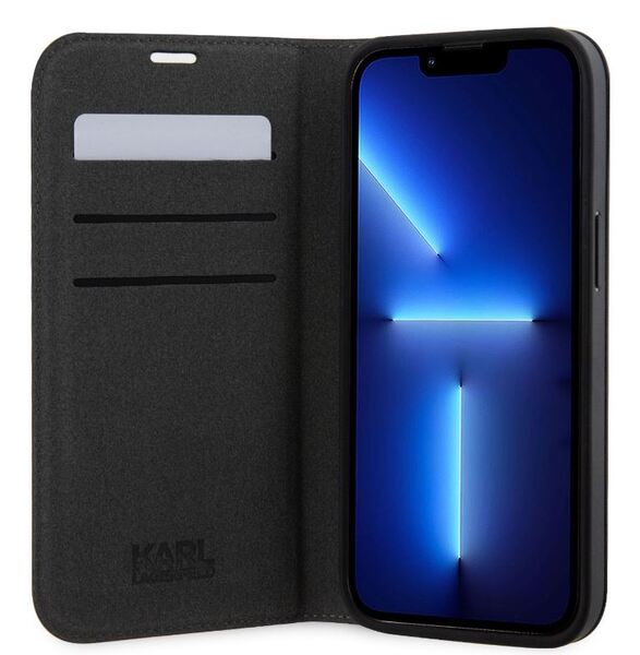 iPhone 14 Karl Lagerfeld-  SAFFIANO MONOGRAM BOOK - 942