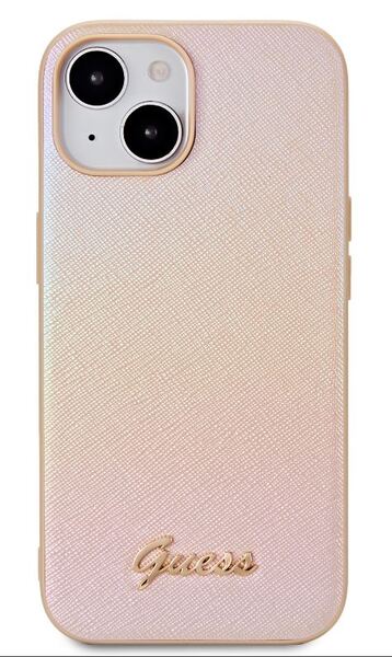 iPhone 15 Pro Guess - 087 - LEATHER IRIDESCENT METAL - arany