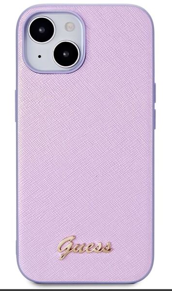 iPhone 15 Pro Guess - 943 - LEATHER IRIDESCENT METAL - lila