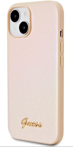 iPhone 15 Pro Max Guess - 094 - LEATHER IRIDESCENT METAL - arany
