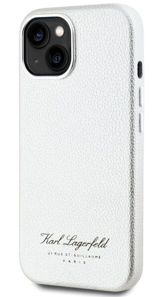iPhone 15 Karl Lagerfeld - GRAINED PU HOTEL - 562 - ezüst