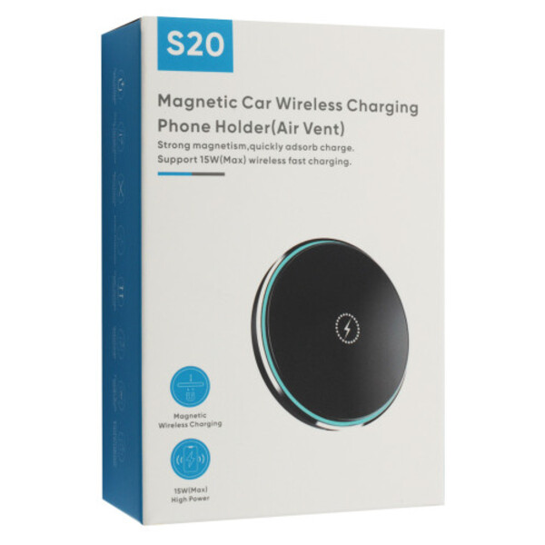 15W MagSafe töltő + autós tartó öntapadós S20