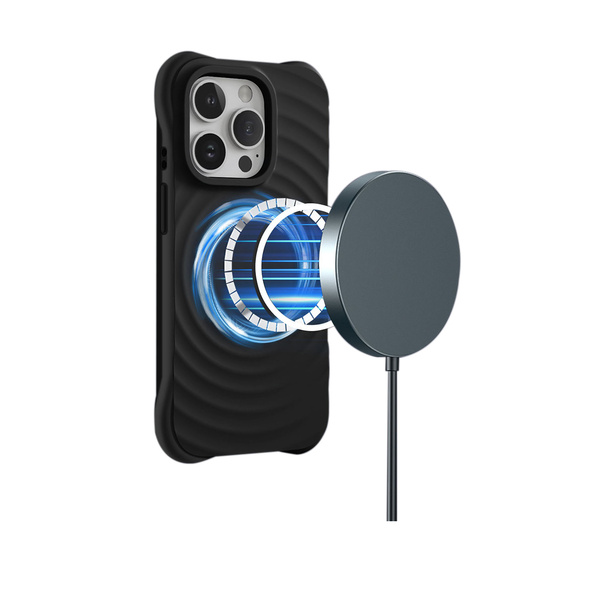 PASTEL WAVE MAGSAFE iPhone 15 - fekete