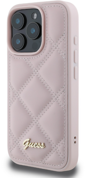 iPhone 16 Pro Max Guess - 112 - PU LEATHER QUILTED - pink