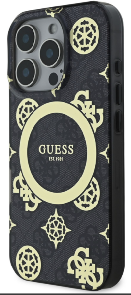 iPhone 16 Pro Guess - 927 - IML PEONY MAGSAFE - fekete