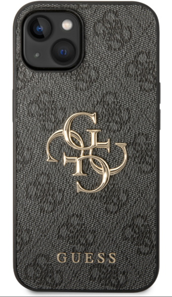 iPhone 15 Guess - 544 - METAL LOGO - szürke