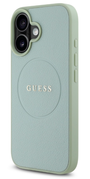 iPhone 16 Guess - 102 - PU GRAINED CLASSIC LOGO MAGSAFE - zöld