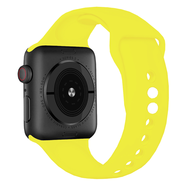 Szilikon óraszíj 42 / 44 / 45 / 49 mm, citromsárga, no60