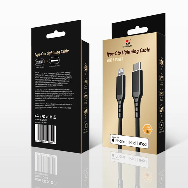 MFI C - lightning töltőkábel