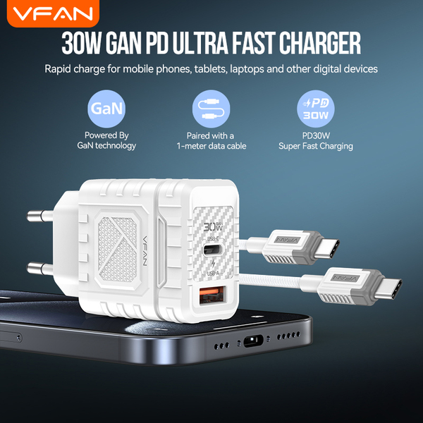 VFAN E11 30W usb A + C adapter