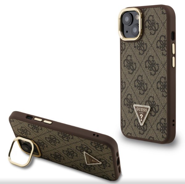 iPhone 13 Guess - 036 - STRASS TRIANGLE LOGO MAGSAFE -barna