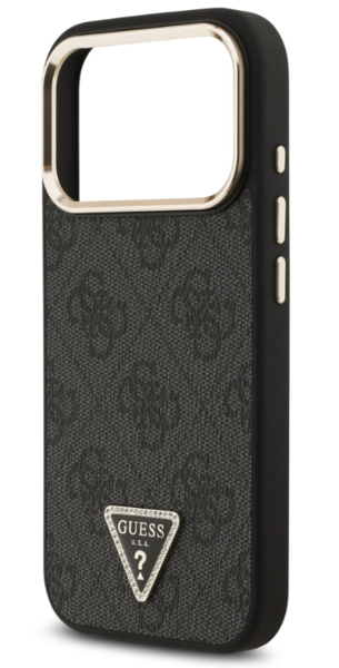 iPhone 17 Pro Guess - 977 - PU LEATHER STRASS TRIANGLE MAGSAFE -