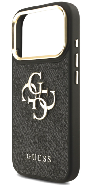 iPhone 17 Pro Max Guess - 622 - PU LEATHER METAL LOGO GOLD FRAME