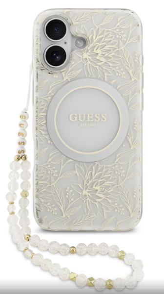 iPhone 17 Air Guess - 085 - IML FLOWERS ALLOVER STRAP MAGSAFE - 