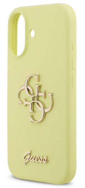 iPhone 17 Air Guess - 947 - LIQUID SILICONE METAL LOGO - sárga