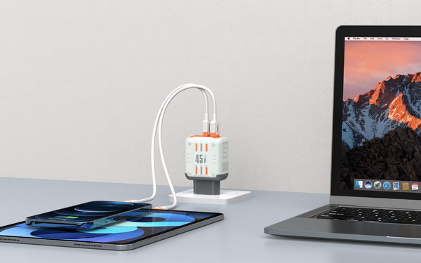 VFAN E12 45W usb A + C adapter + C kábel