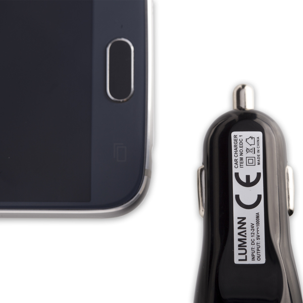 Lumann 1A usb autós adapter, fekete