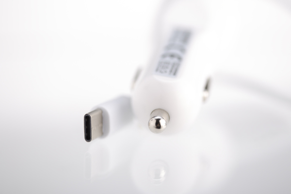 Lumann 2A type C autós töltő, fehér